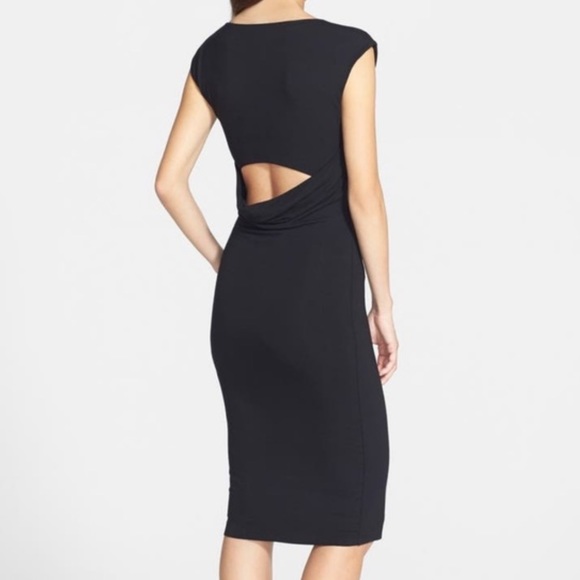 NWT Laundry by Shelli Siegal Midi Black Dress - Picture 3 of 10